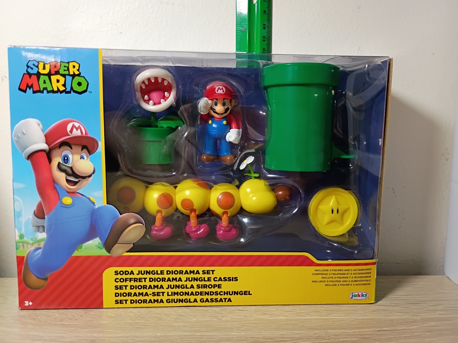 *FREE SHIP* 2.5" WIGGLER SODA JUNGLE DIORAMA Super Mario Nintendo Piranha Jakks