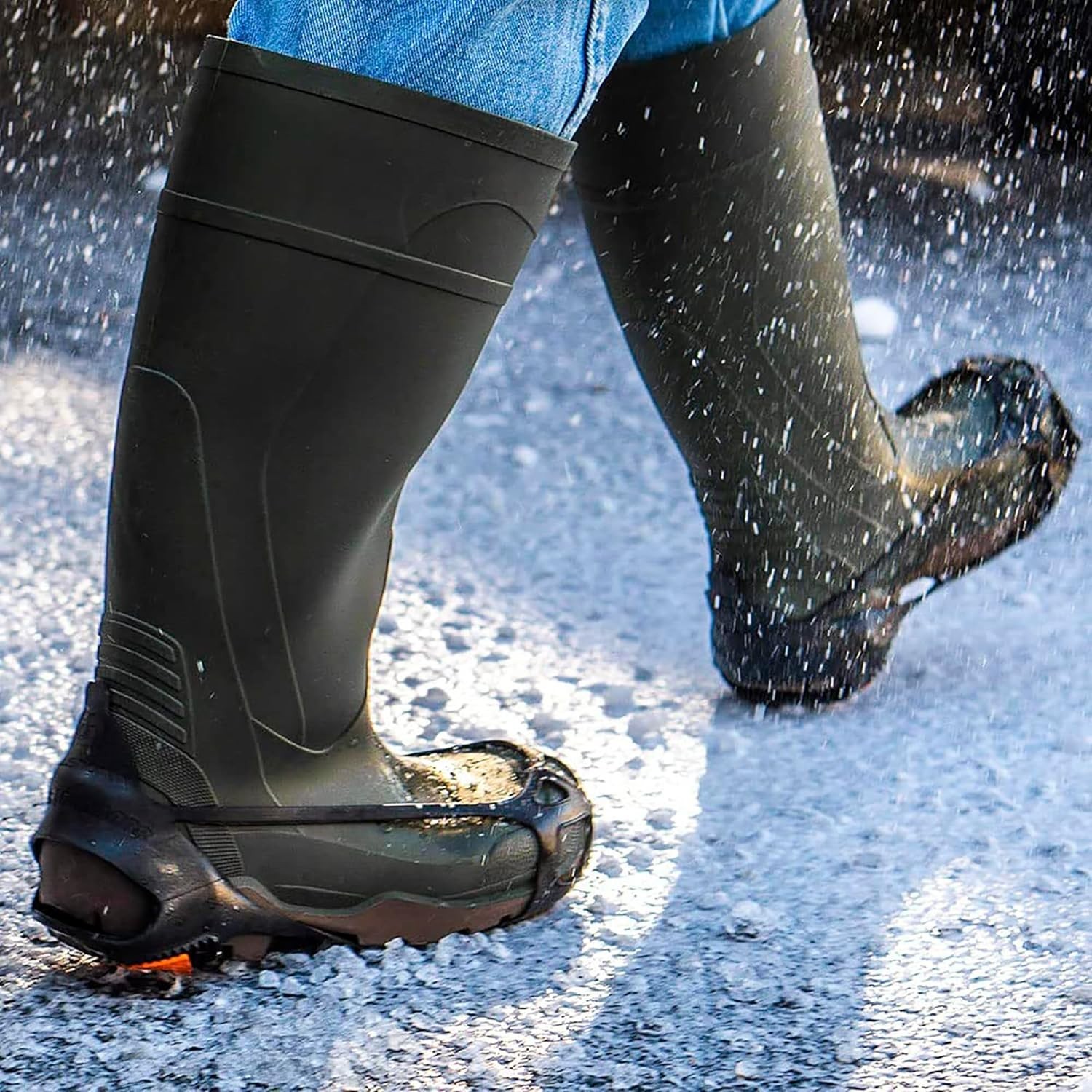 Flexible and Lightweight GripPro Spikeless Traction Aids for Ultimate Stability