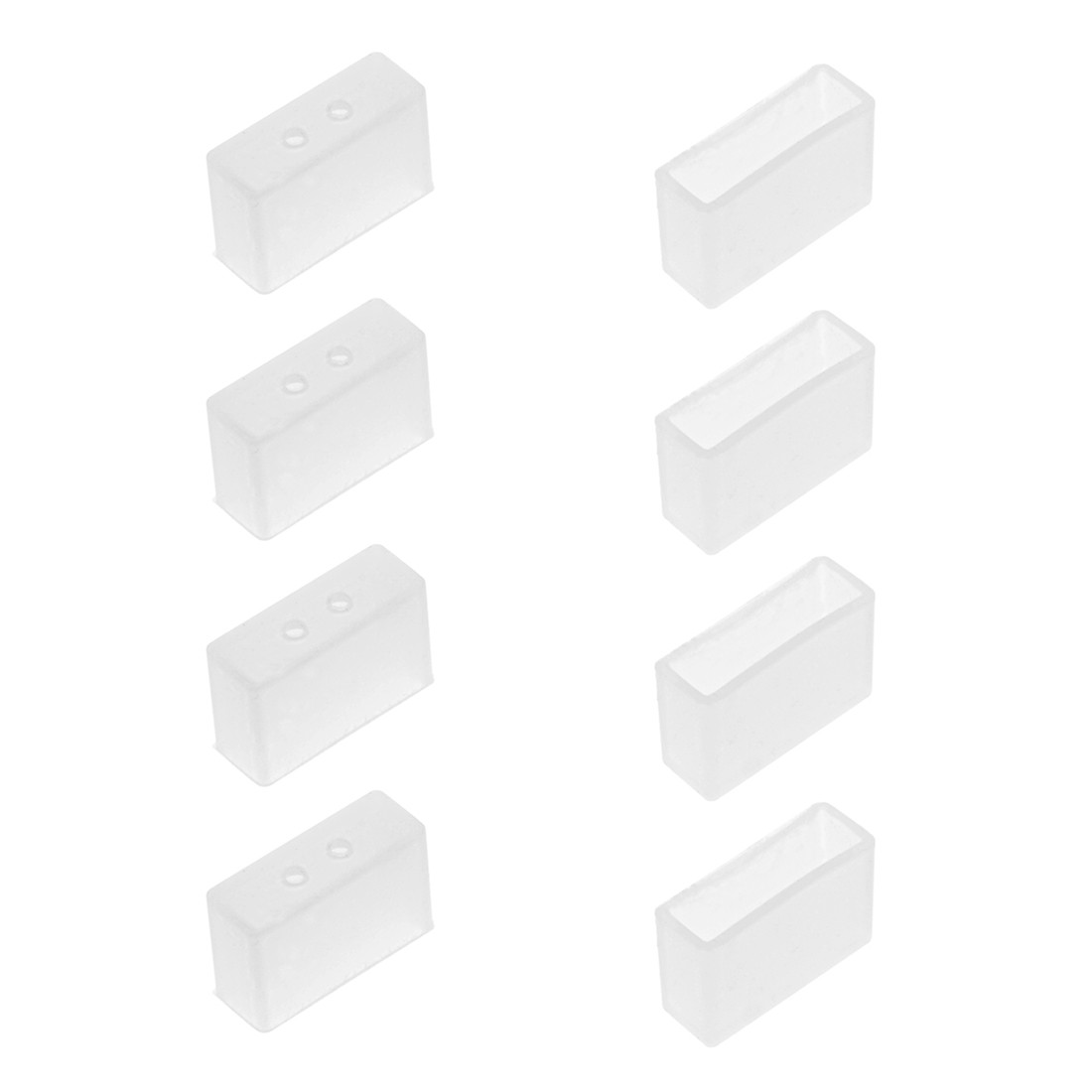 50 x Silicone Plug Fit 5630 12mm Wide LED Tube Strip Light End Cap Cover White