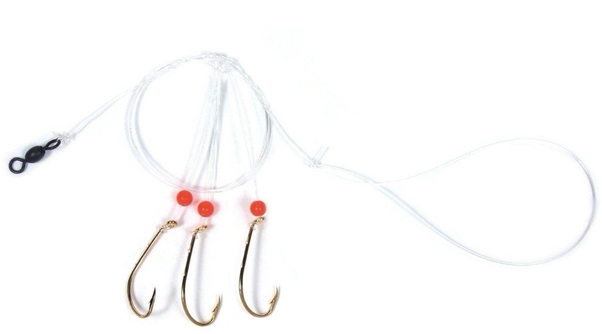 3 Hook Bottom Rigs Seabass, Porgy, Fluke , Spot, Croaker  , 2/0 Hooks .