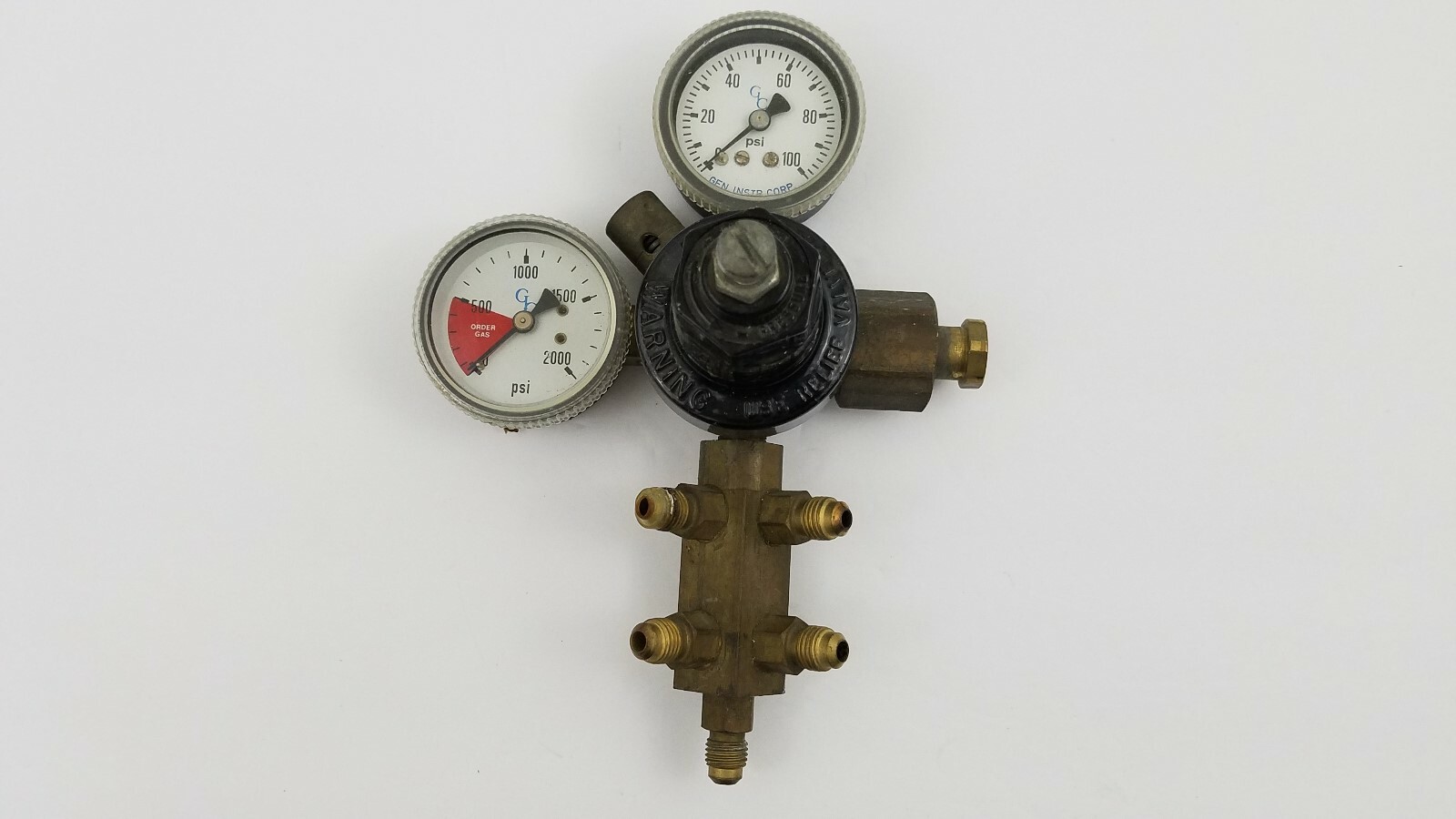 Norgren R84200MNLA Co2 Regulator Dual Gauge USED ROUGH Parts Repair Rusty USA