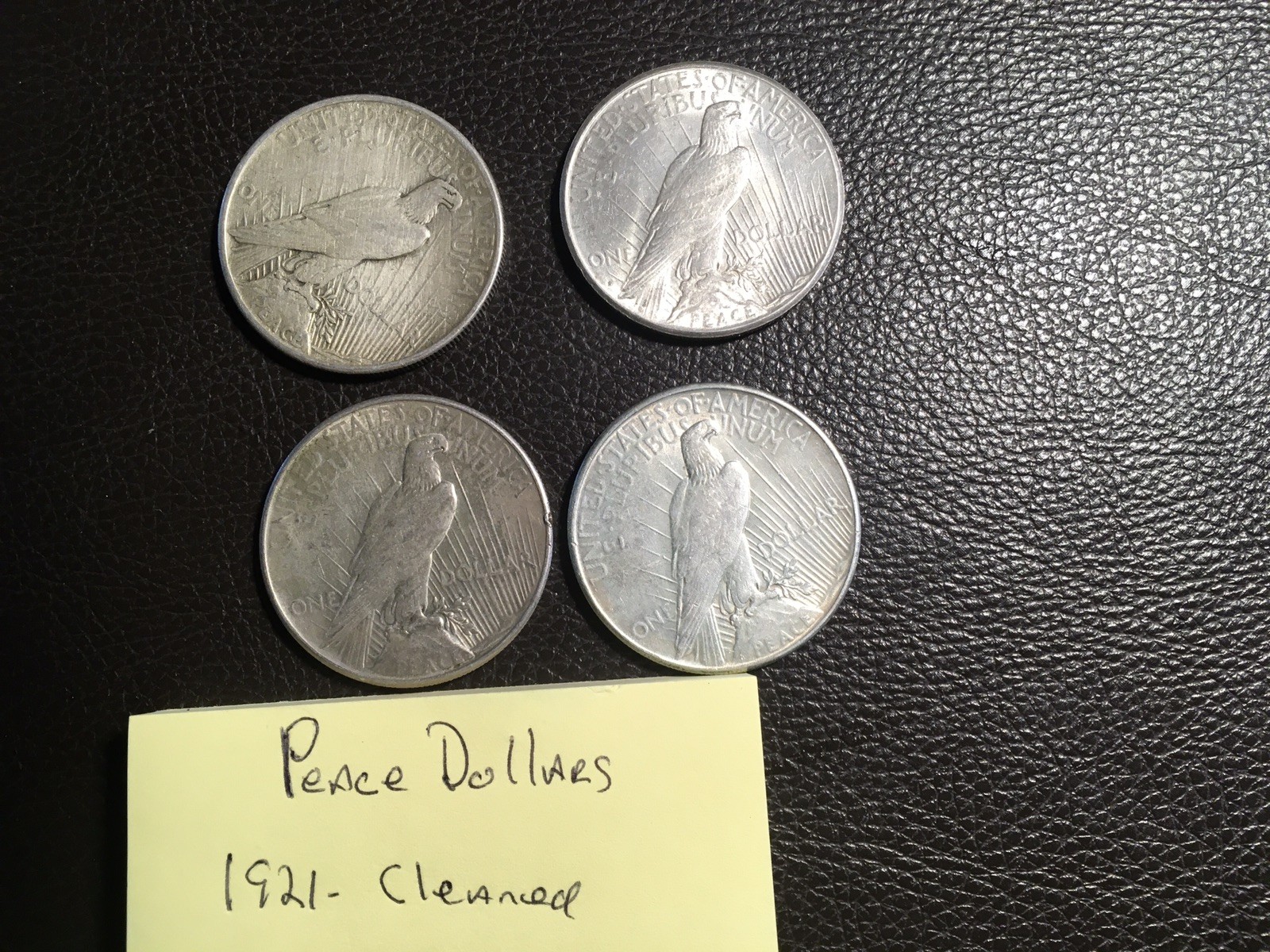 4 Peace Dollars Including 1921 See Photos
