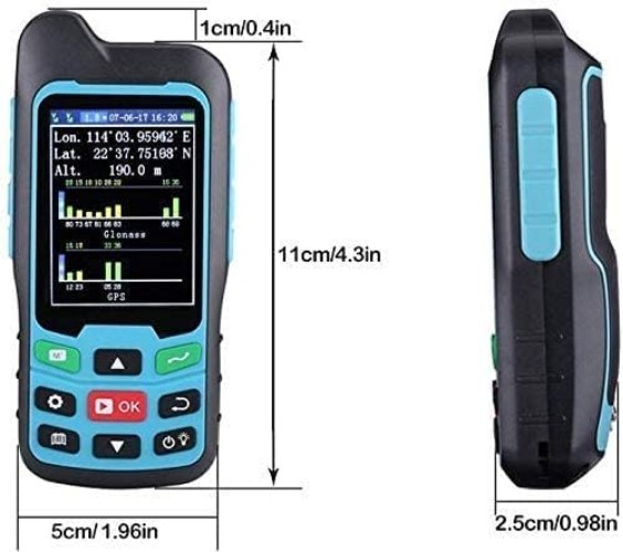 Versatile 2.4" LCD Handheld GPS with USB Connectivity for Surveying Needs