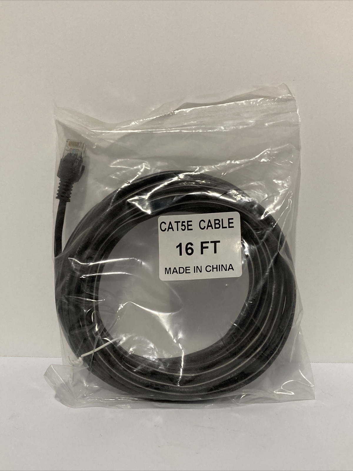 16 Ft RJ45 CAT5E High Speed Ethernet Lan Network Black Cable NIB New