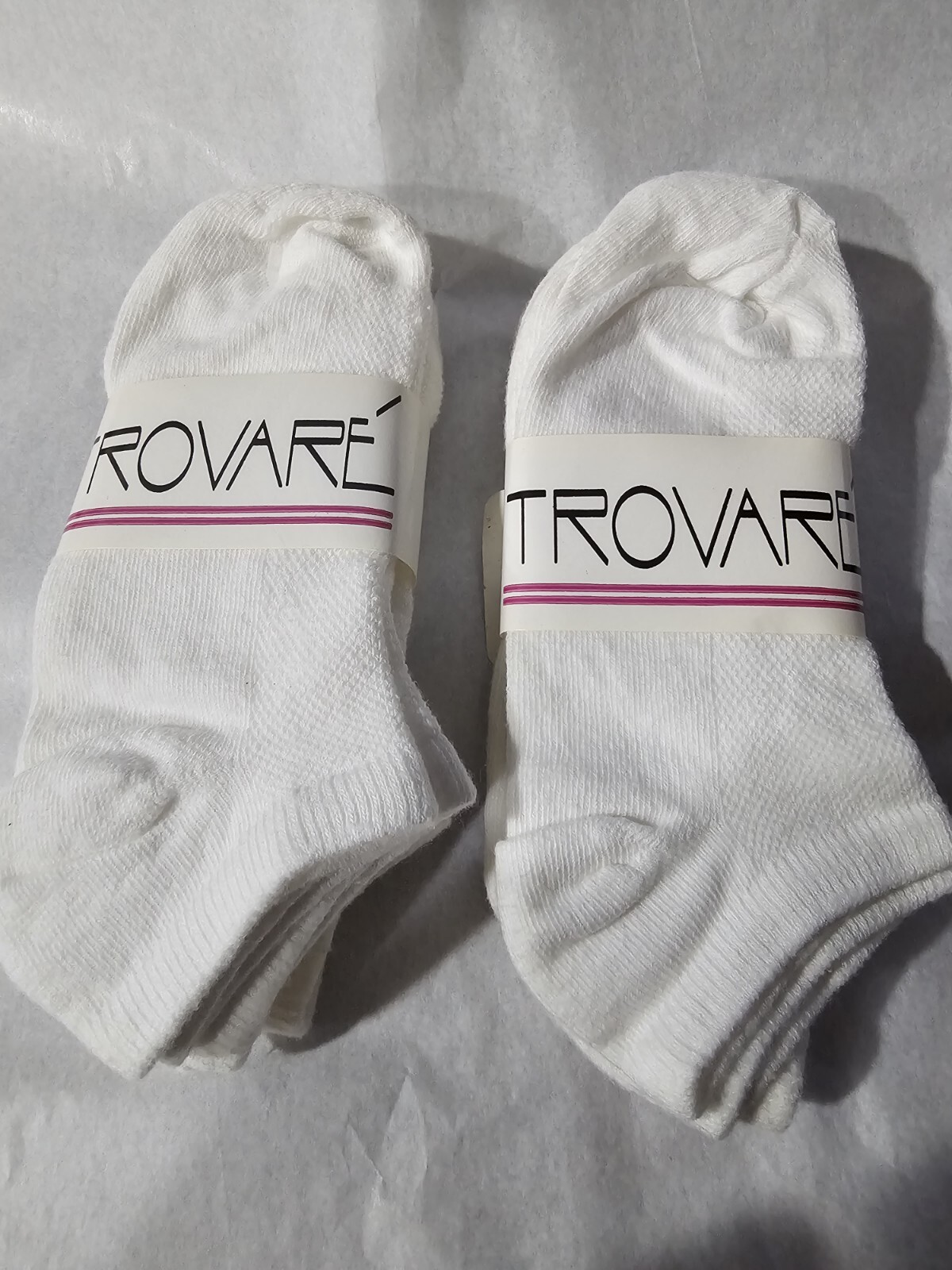 Trovare Girls/Womens Size 9-11 No Show Socks (White) 9 Pairs