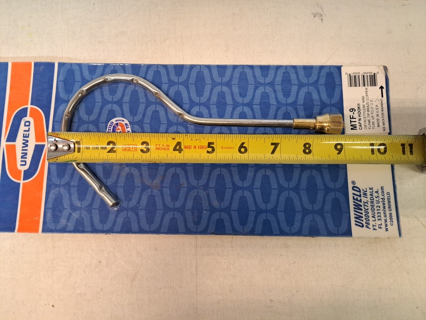 UNIWELD MTF-9 Cap’n Hook® 9-Flame Brazing Tip NEW