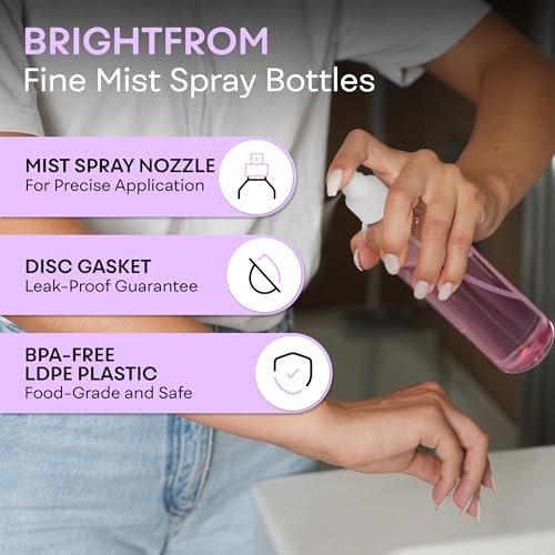 Fine Mist Spray Bottles 8 oz, Empty Refillable Containers - Essential Oils,