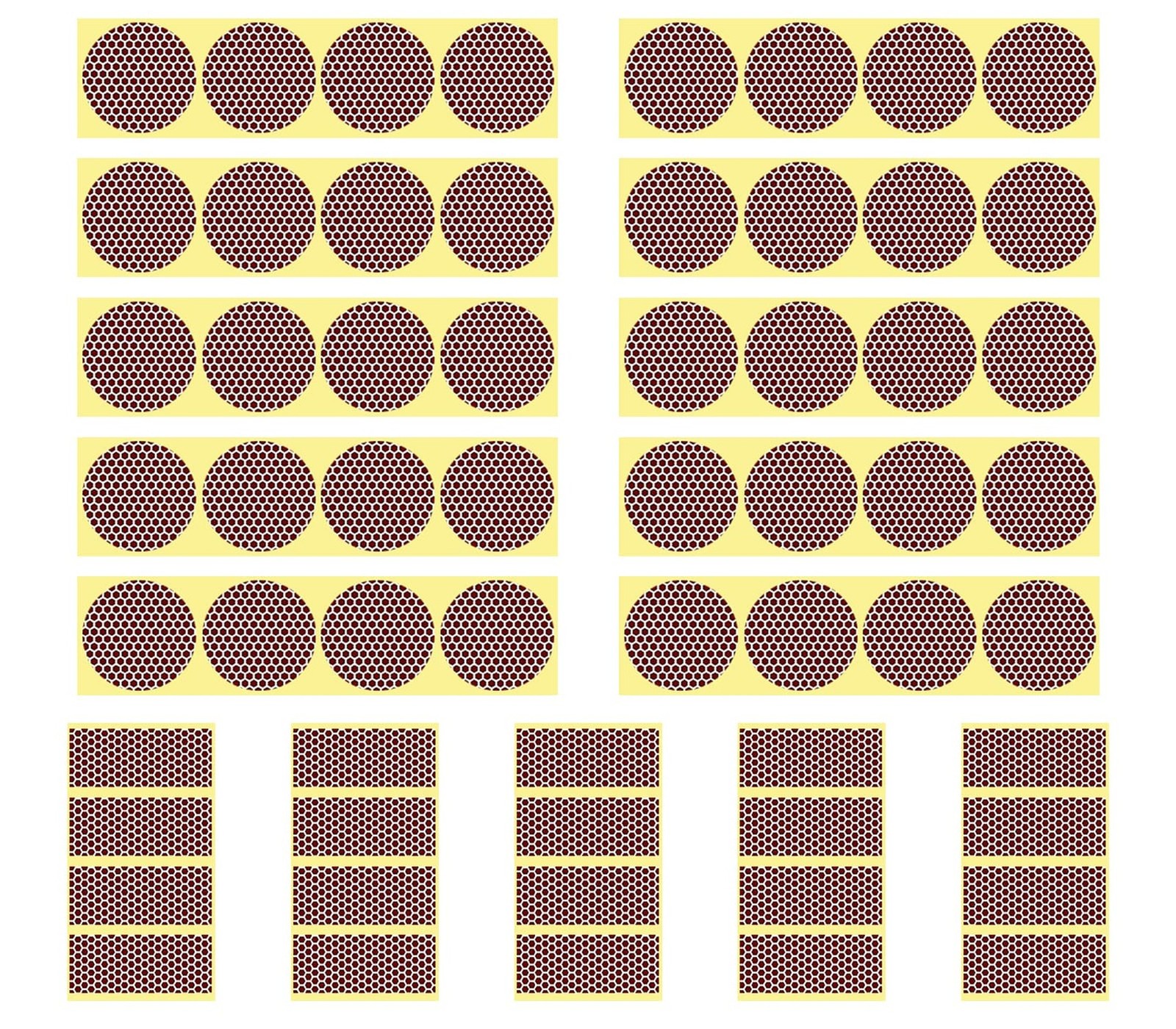 Match Striker Paper with Adhesive Match Striker Sticker Sheet Honeycomb Patte...
