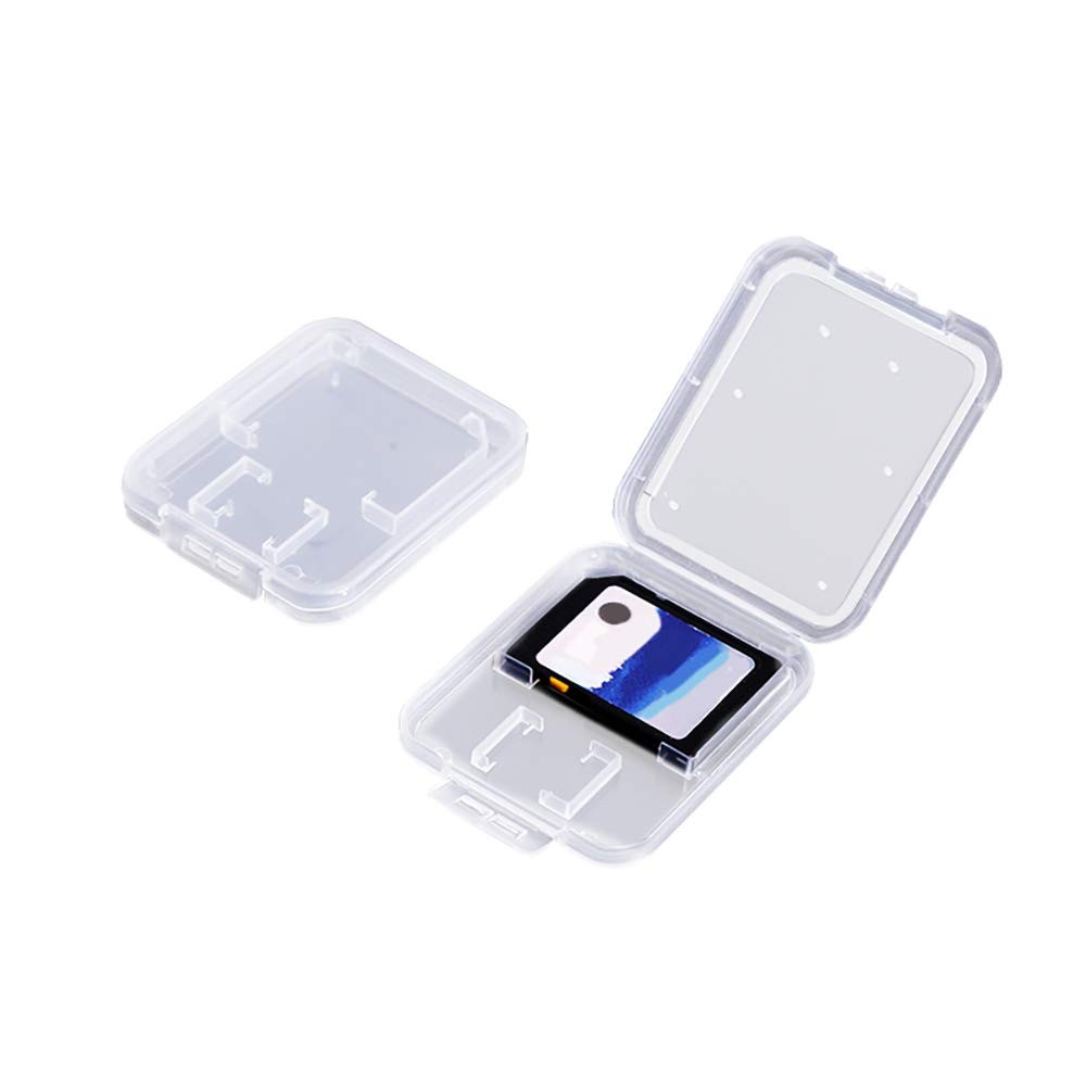 Clear Plastic Memory Card Case Compatible with SD SDHC SDXC Micro White