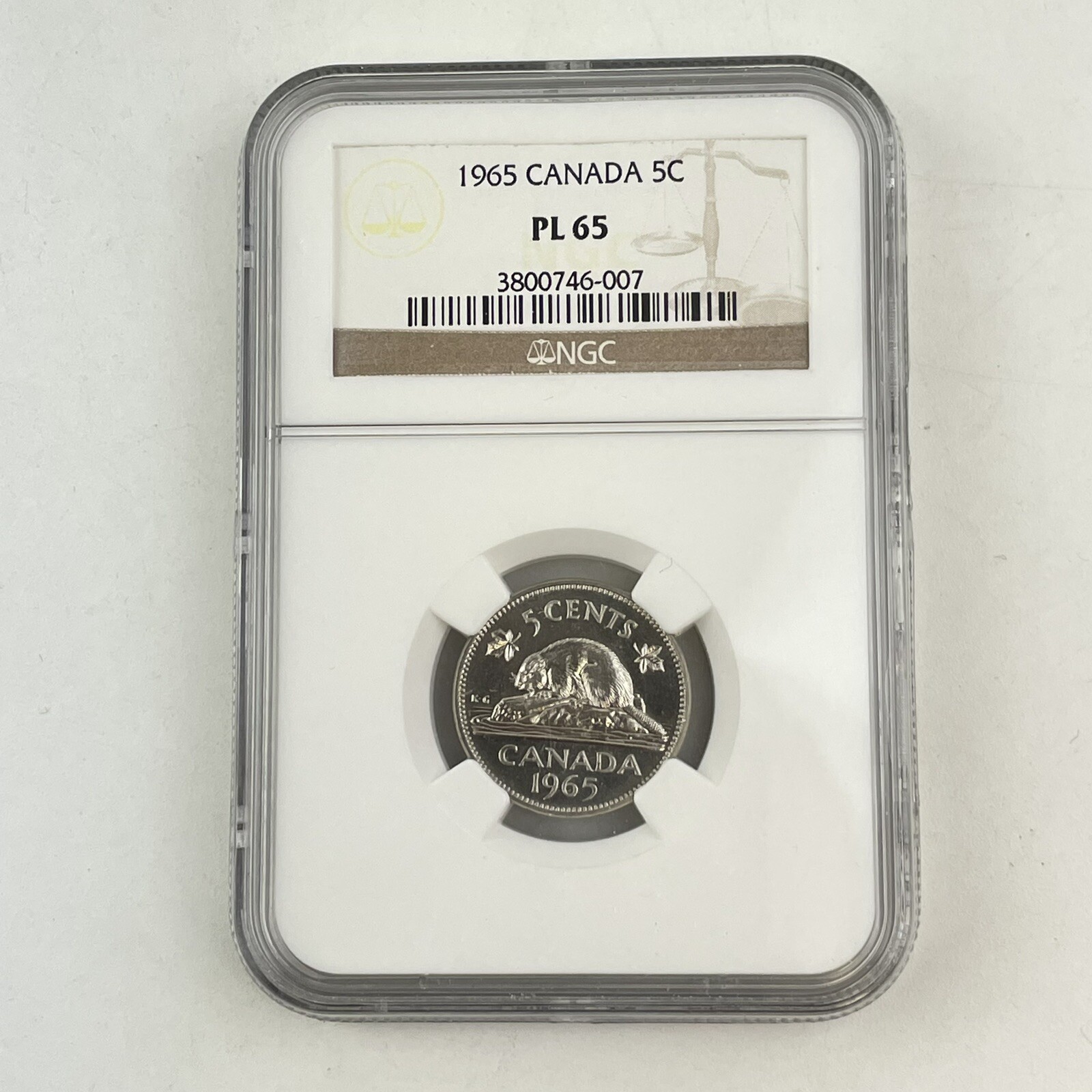1965 Canada 5C Five Cents PL65 PL 65 NGC Graded