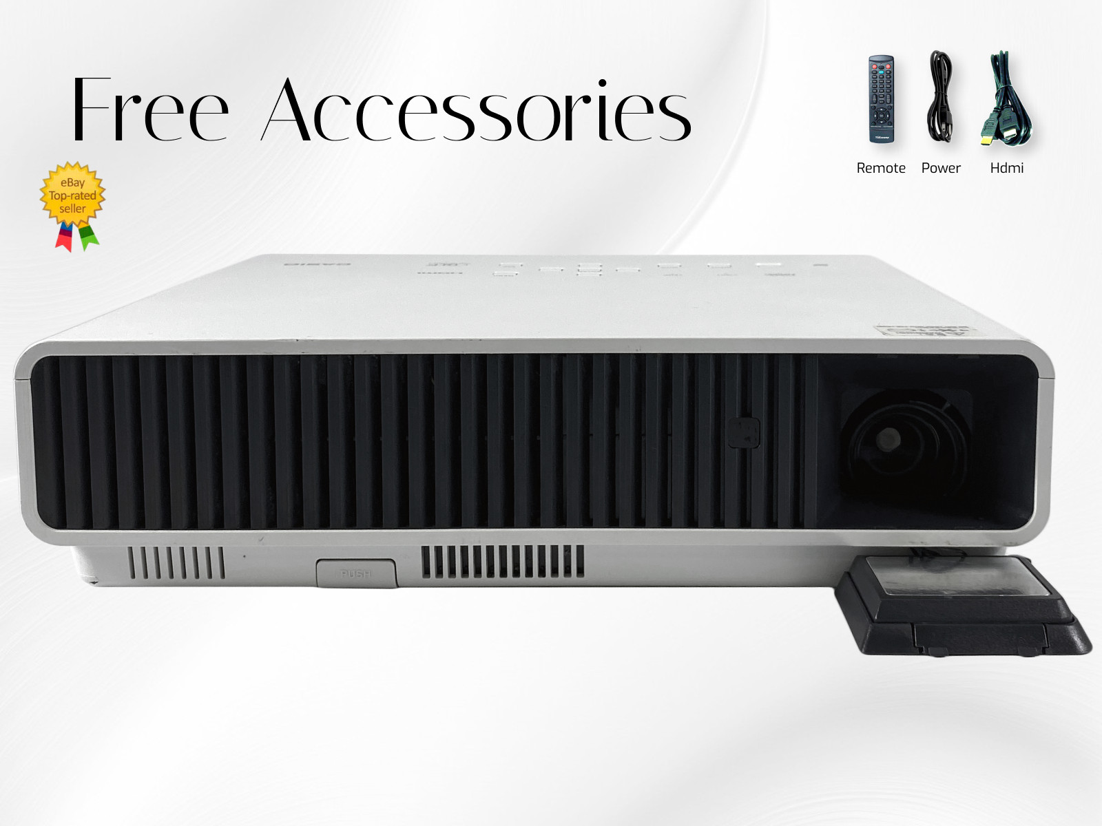 DLP Projector 4K for Karaoke, DJ Parties, Dance Halls 2500 Lumens Lamp-Free HDMI