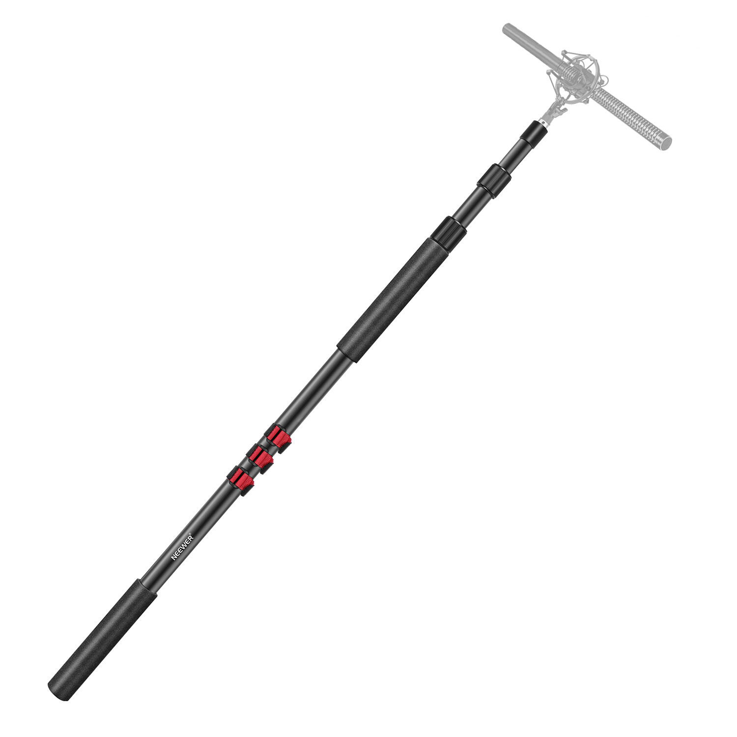 Neewer 98" Portable Three Sections Stretchable Handheld Microphone Boom Pole