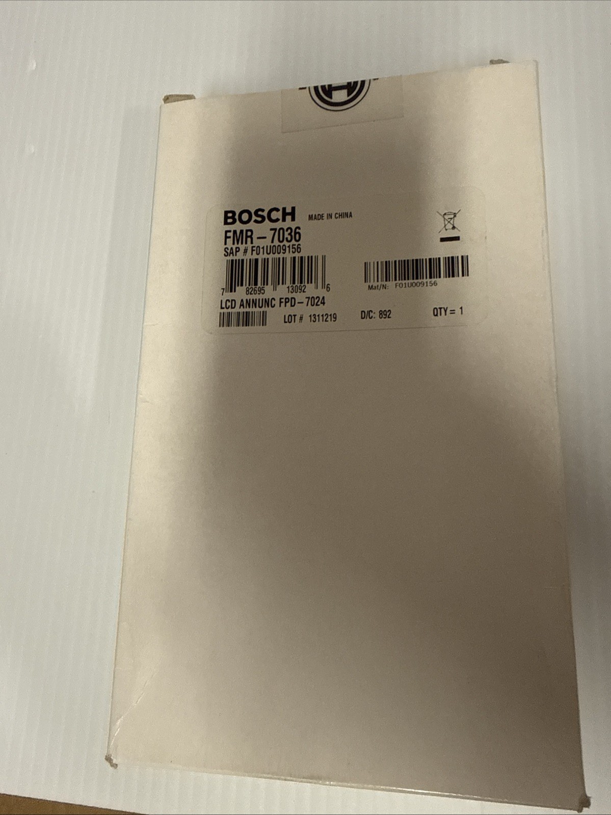 Bosch FMR-7036 LCD Annunciator Keypad For FPD-7024 New Sealed