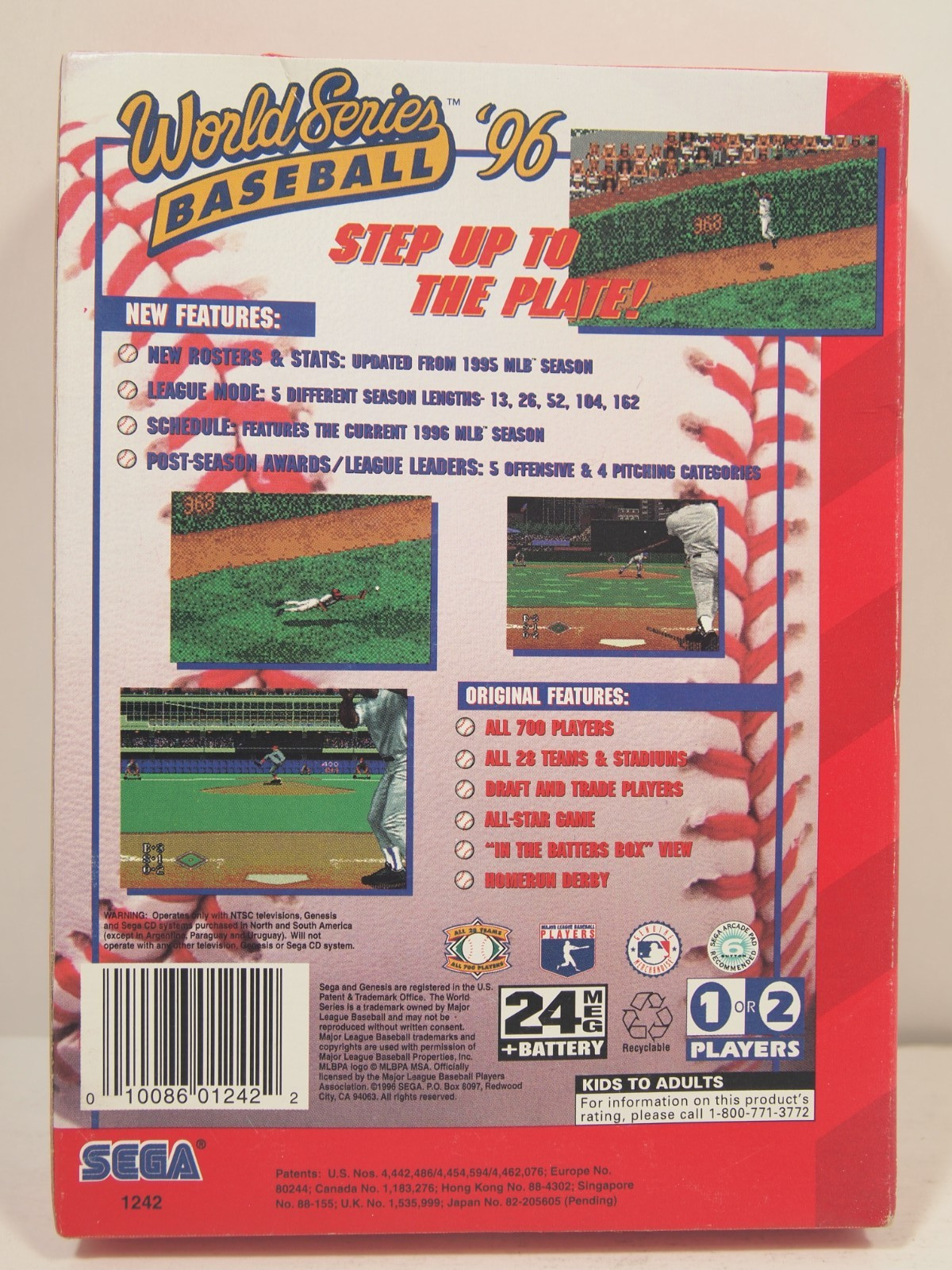 World Series Baseball 96 Case (SEGA Genesis) Authentic CARDBOARD BOX ONLY