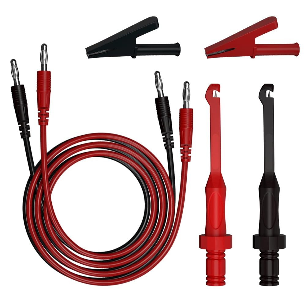 6pcs 4mm Banana PlugTest Leads Kit Digital Electrical Test Probes Back Probe ...