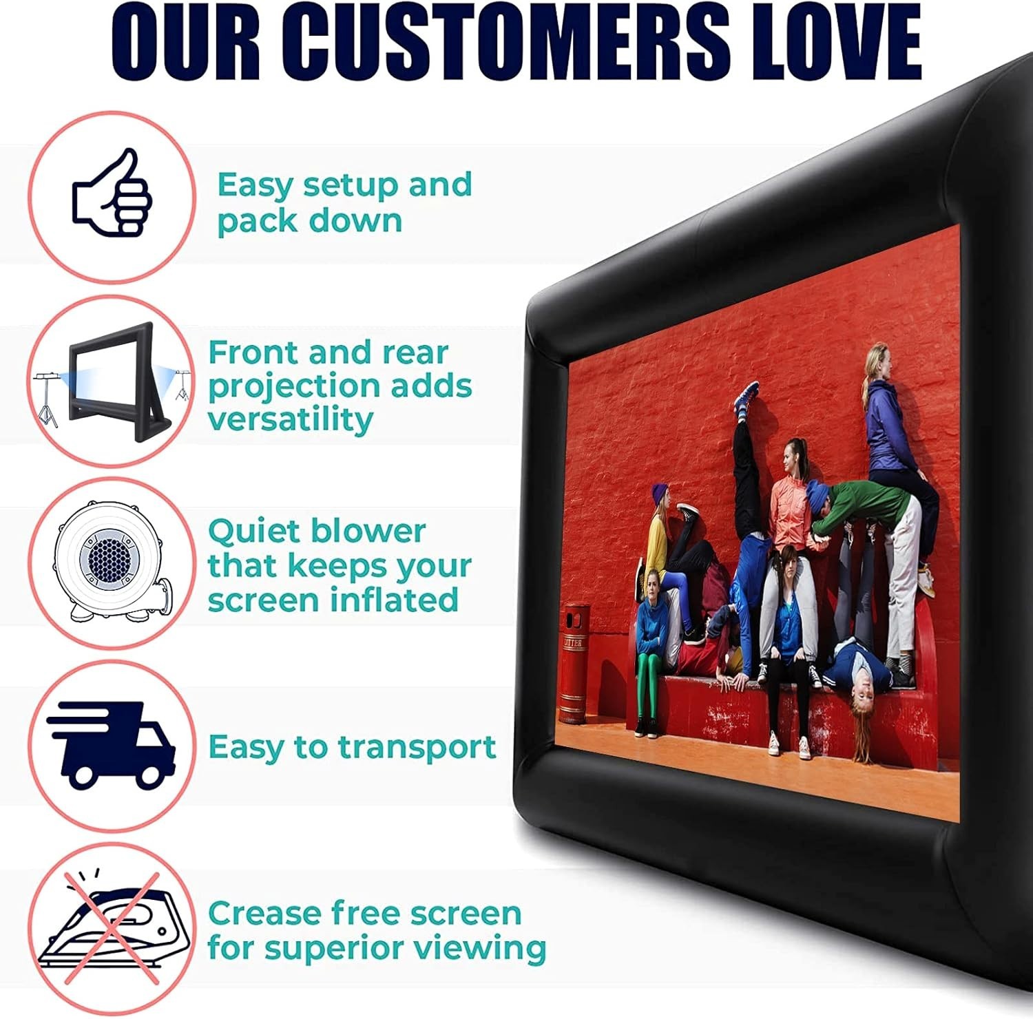20ft Inflatable Projector Screen for Stunning Outdoor Cinematic Experiences