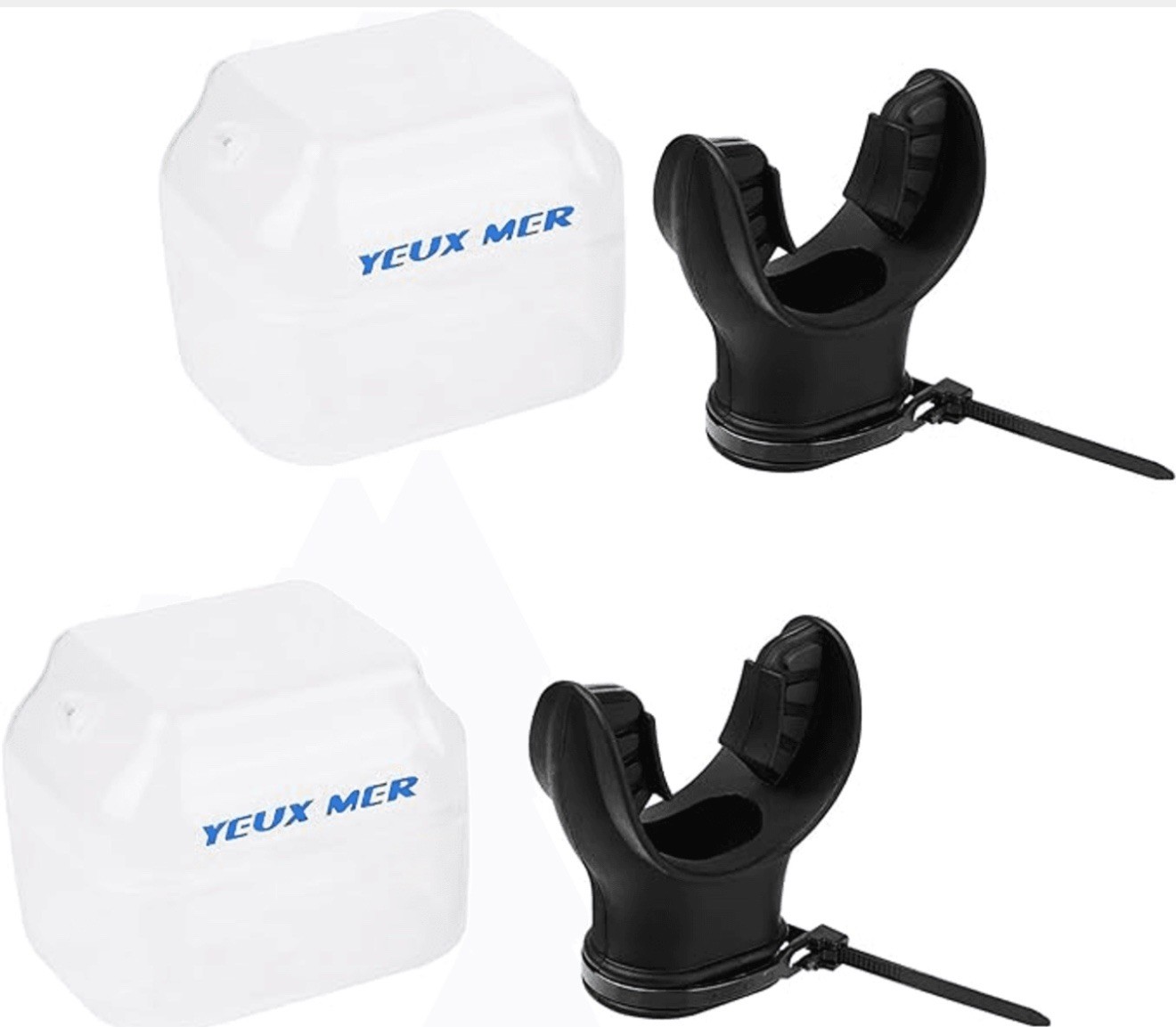 Black Silicone Mouthpiece with Regulator Tie Fits Most Standard Regulators