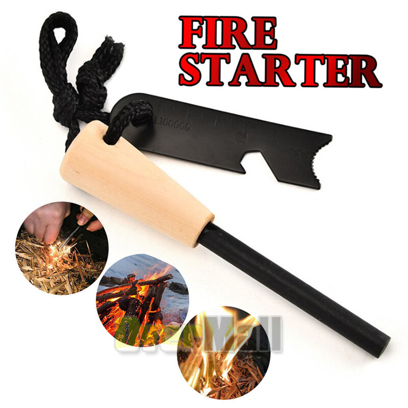 Magnesium Fire Starter with Striker, High Temp Magnesium Rod, Fire Starters Rod