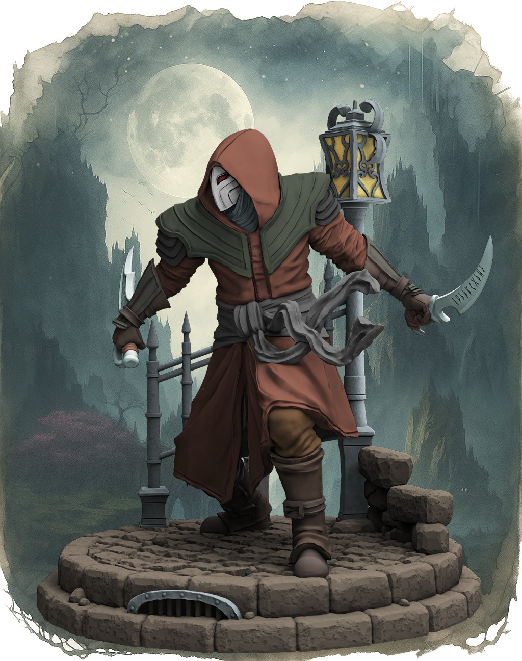 Dungeons & Dragons Playable Character - Male Human Zereth - Rogue, Monk, Fighter