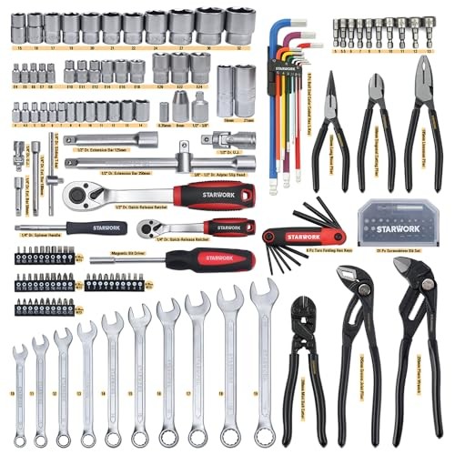 STARWORK TRUE MECHANIC 169 Piece Mechanics Tool Set Professional
