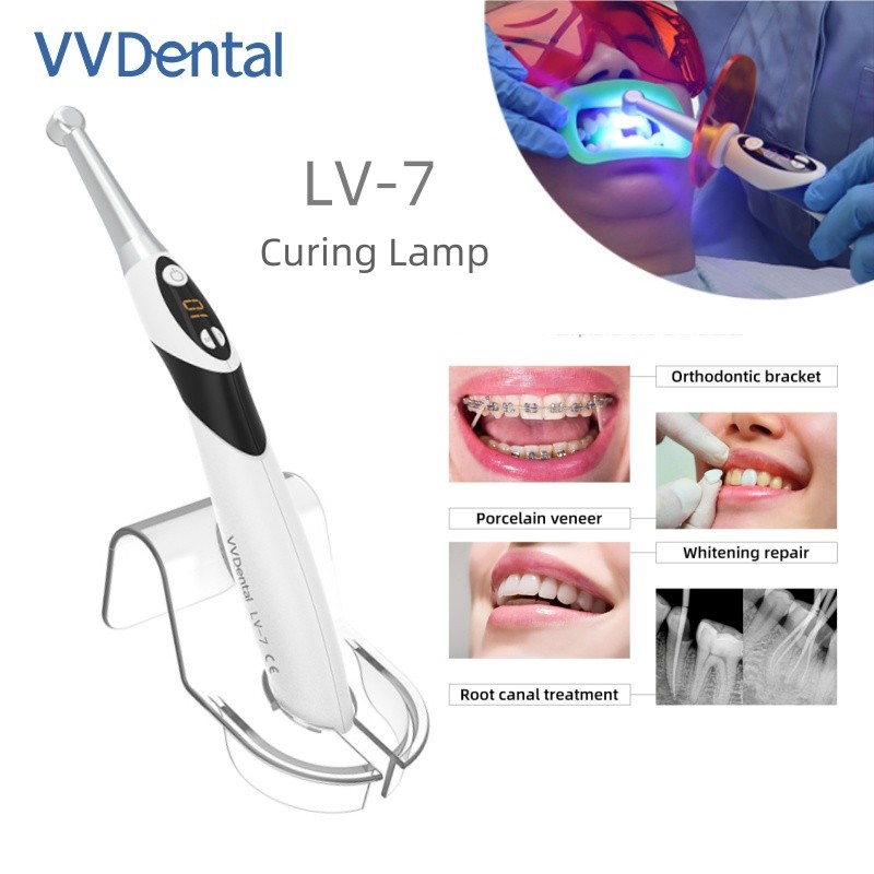 LV7 Wireless Dental Photopolymer Lamp LED Curing Light 1S Resin Cure 2200mW/cm²