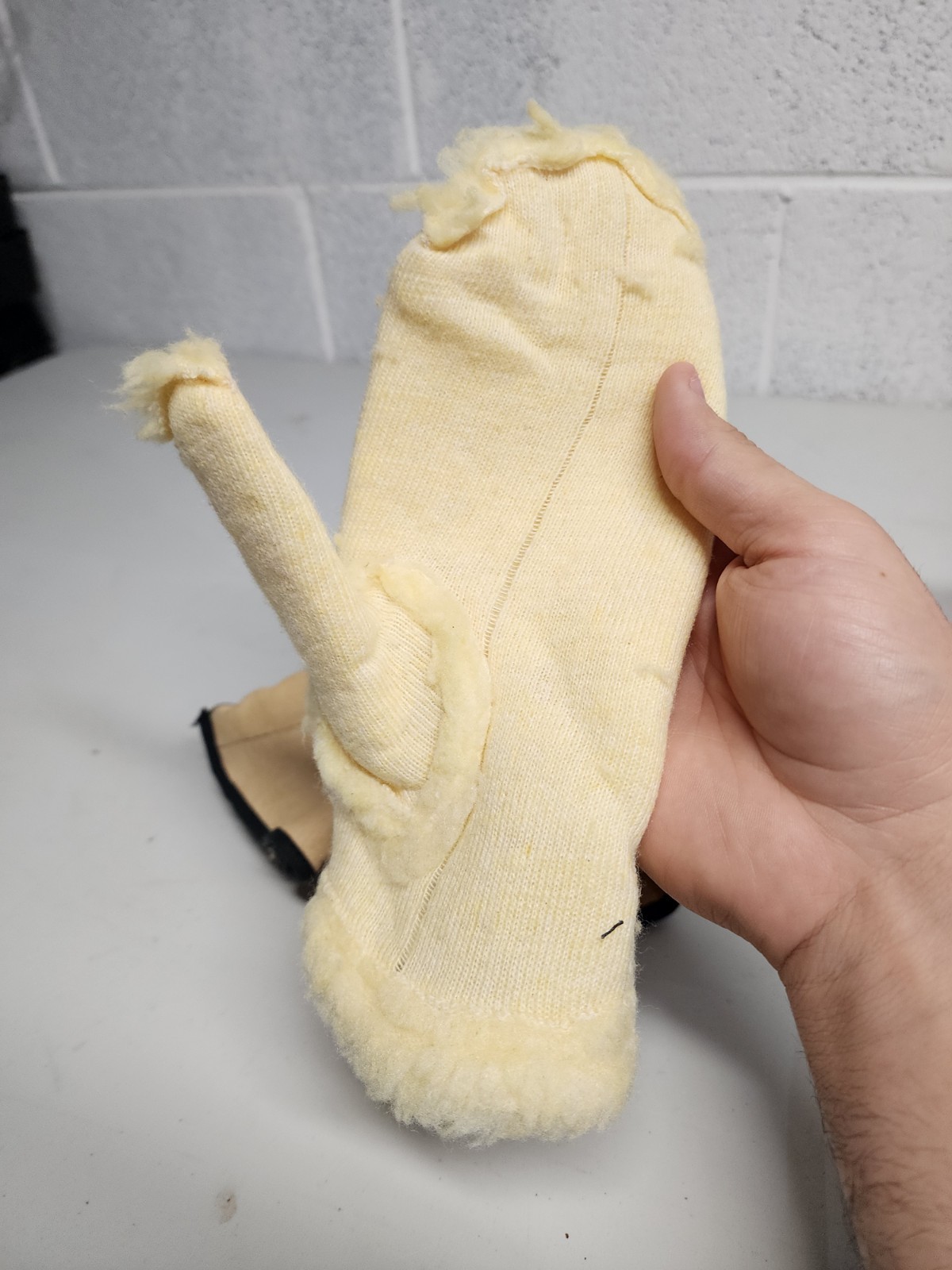 Vintage Ontario Mittens Removeable Inserts Tan Womens Medium To Large