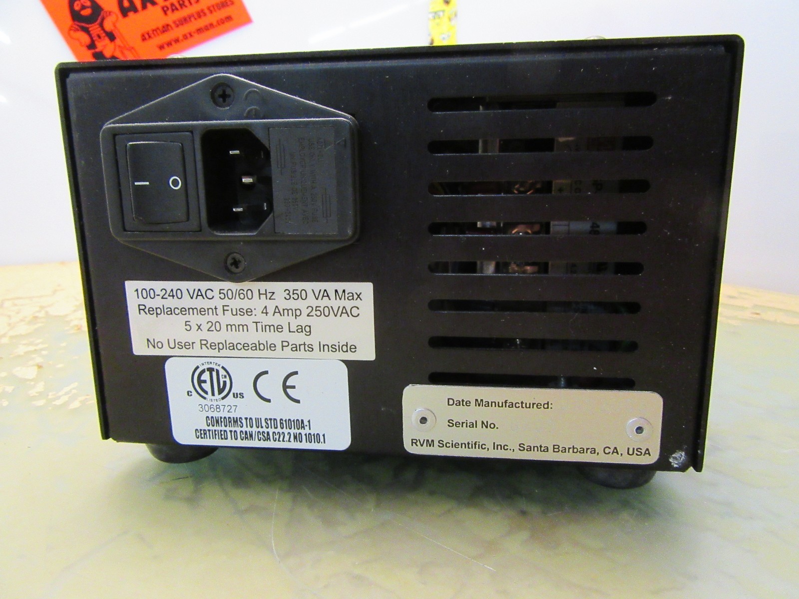 RVM scientific LTM A58/A68PS dc power supply [E-4.75]