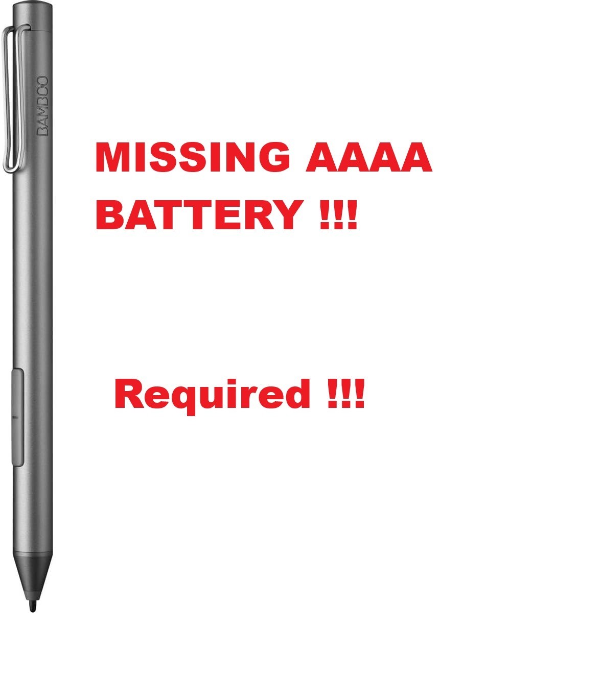 Wacom Bamboo Ink, 2nd Gen, 4,096 Press Levels, Touchscreen Devices[NO BATTERY!]