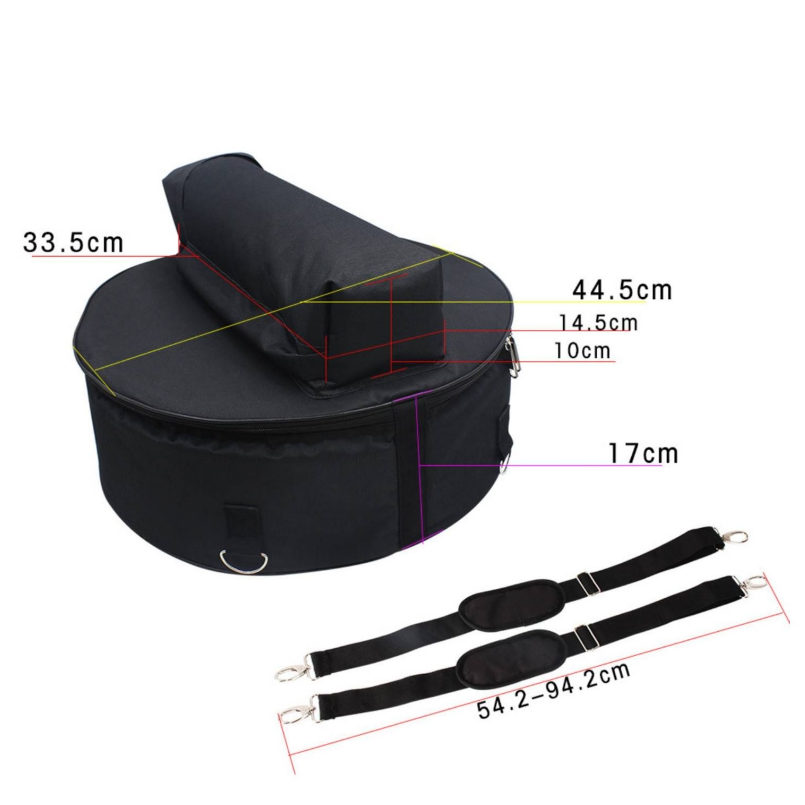Marching Drum Storage Bag Adjustable Strap Instrument Case Easy to Clean