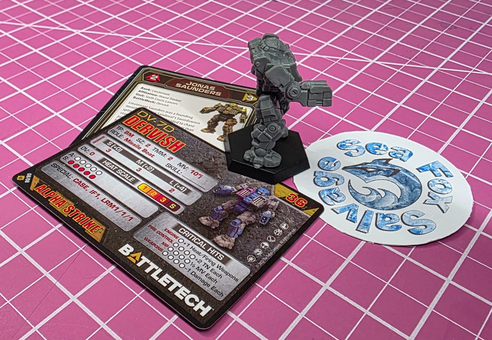 BattleTech Dervish Mech - Inner Sphere Pursuit Lance - New + Cards!