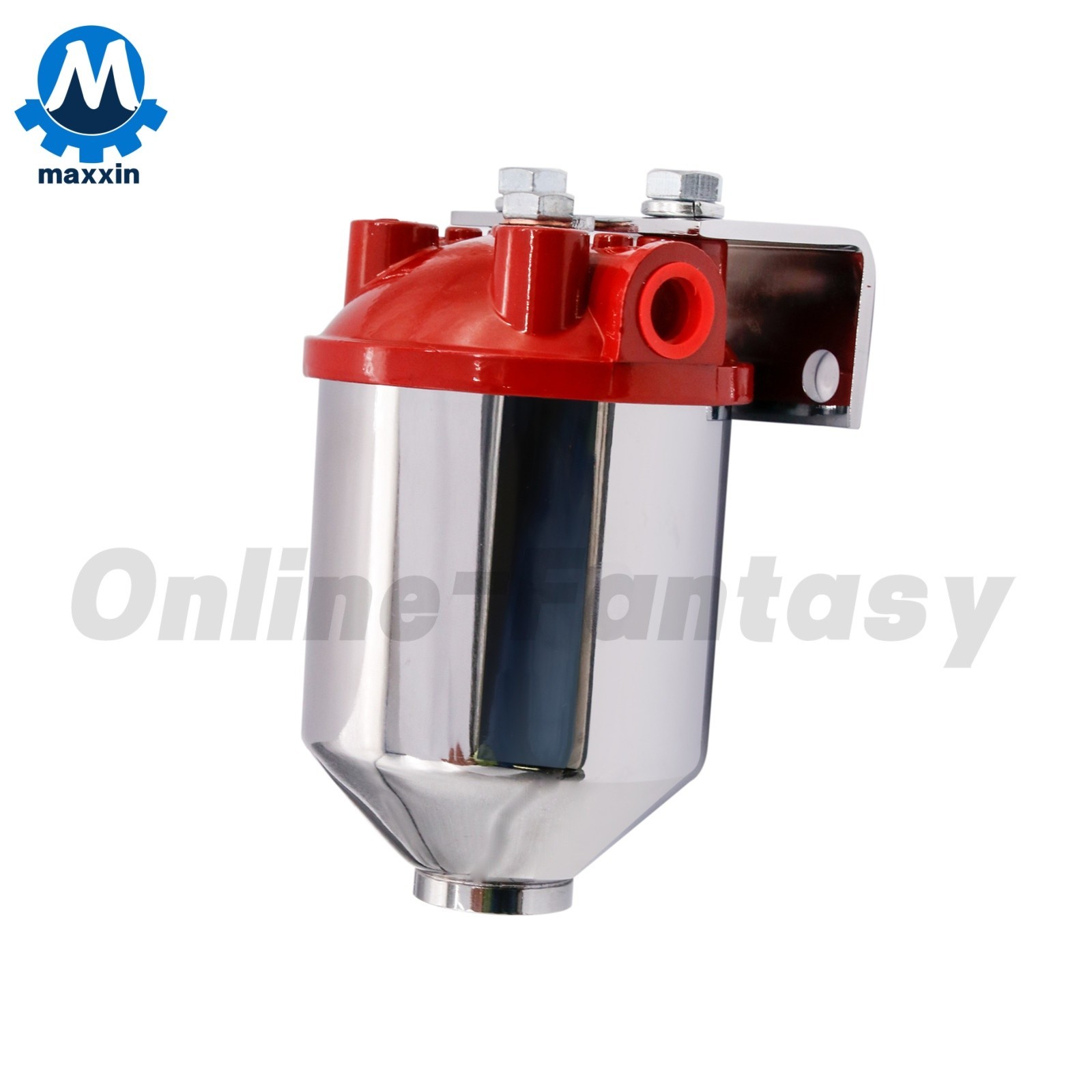 Inline Canister Large Fuel Filter Frame 3/8 NPT Inlet Outlet Racing 10 Micron