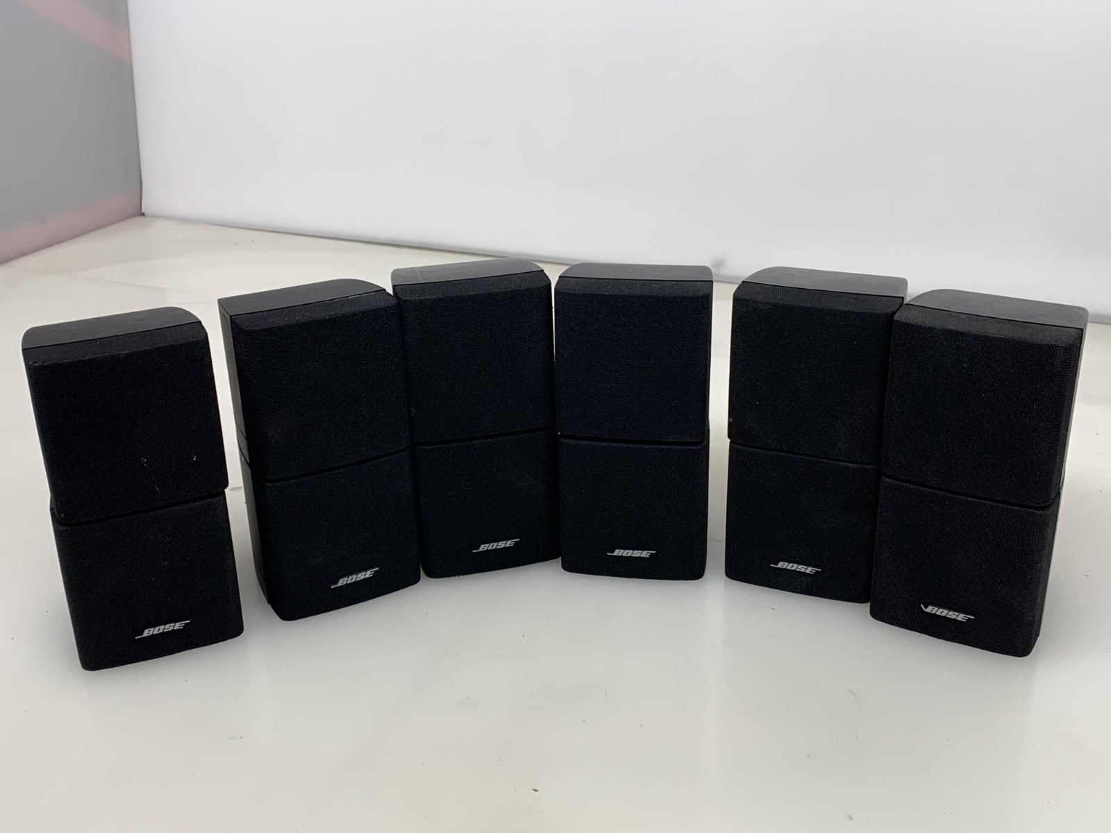 LOT OF 6 BOSE CUBE SPEAKERS BLACK *QTY
