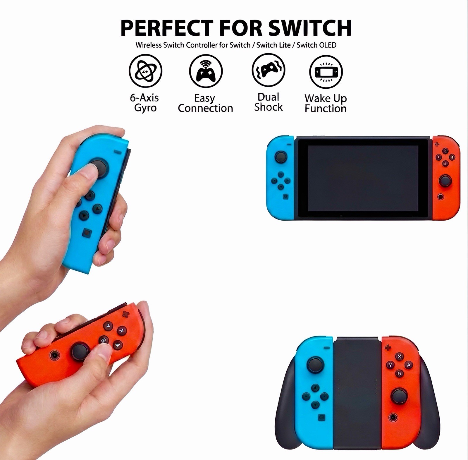 Wireless Gamepad Left & Right Game Controller For Nintendo Switch Joy-Con1-Pair