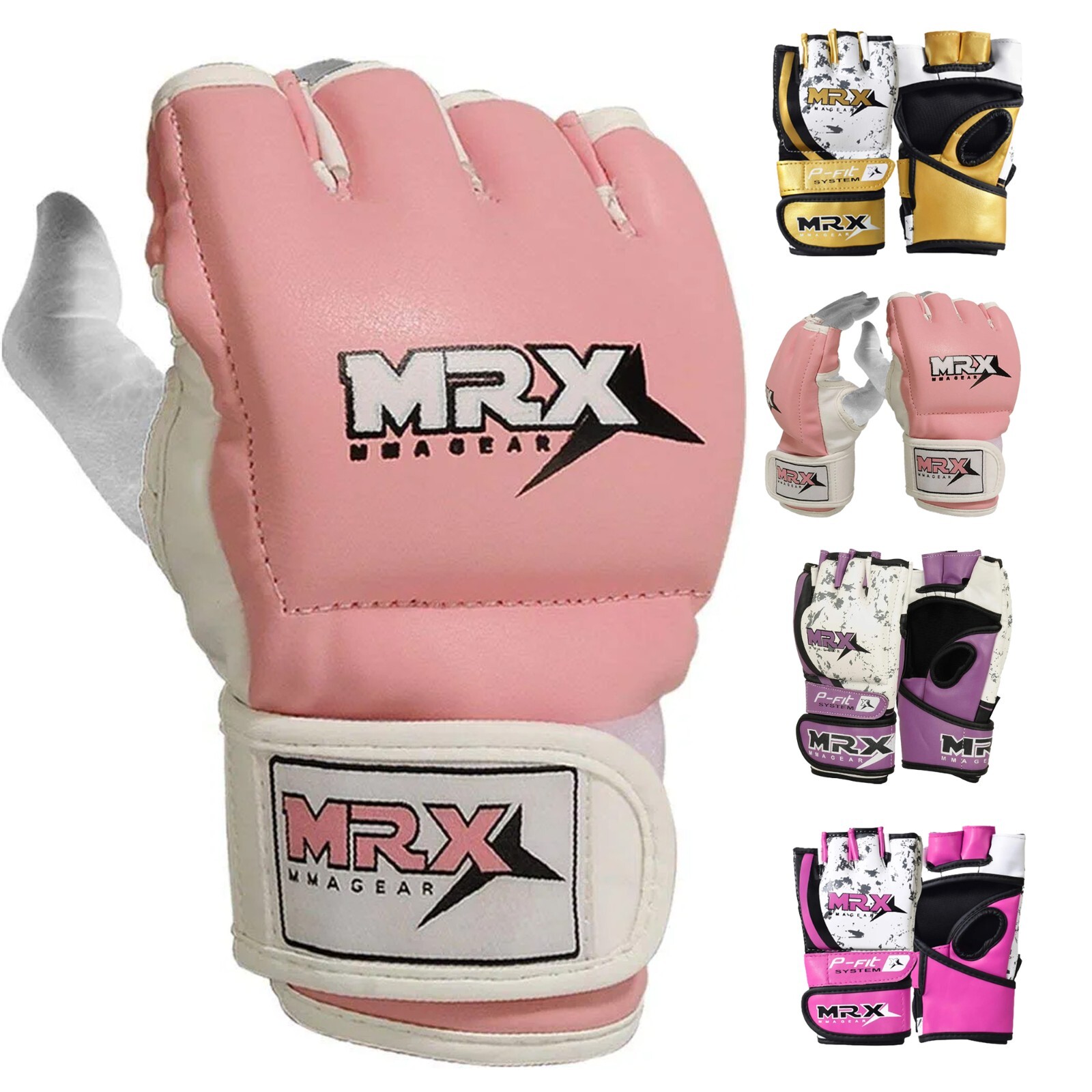 Womens MMA Gloves Boxing Gloves Kickboxing Gloves Open Palms Grappling Gloves