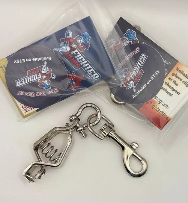 Fighter Klip Work Duty Glove Clip (silver/stainless steel)
