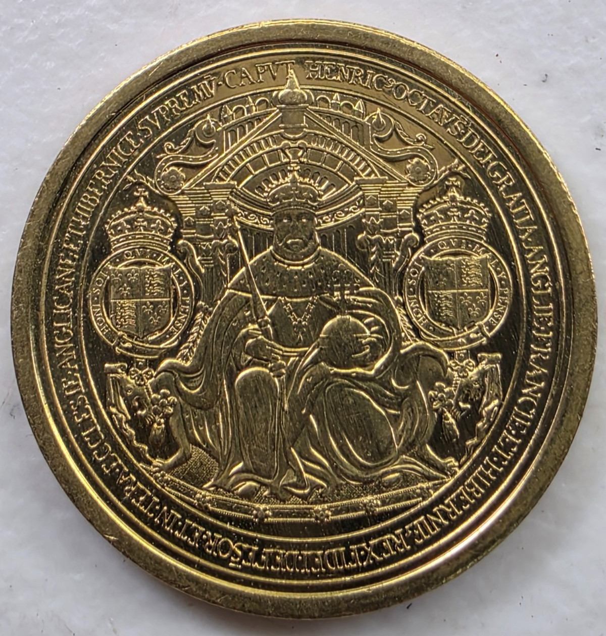 Royal Armories Tower of London Coin Medal - ELIZABETH II ON THRONE BKTR