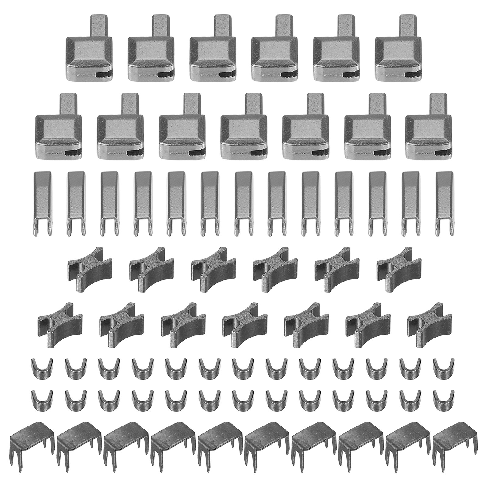 Zipper Repair Kits #10 Metal Latch Slider Retainers Stoppers (75Pcs Black)