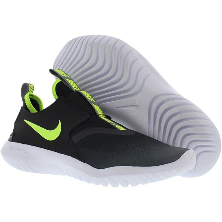 Nike Flex Runner Toddler Running Shoe Size 3C-6C Green Black New AT4665-019