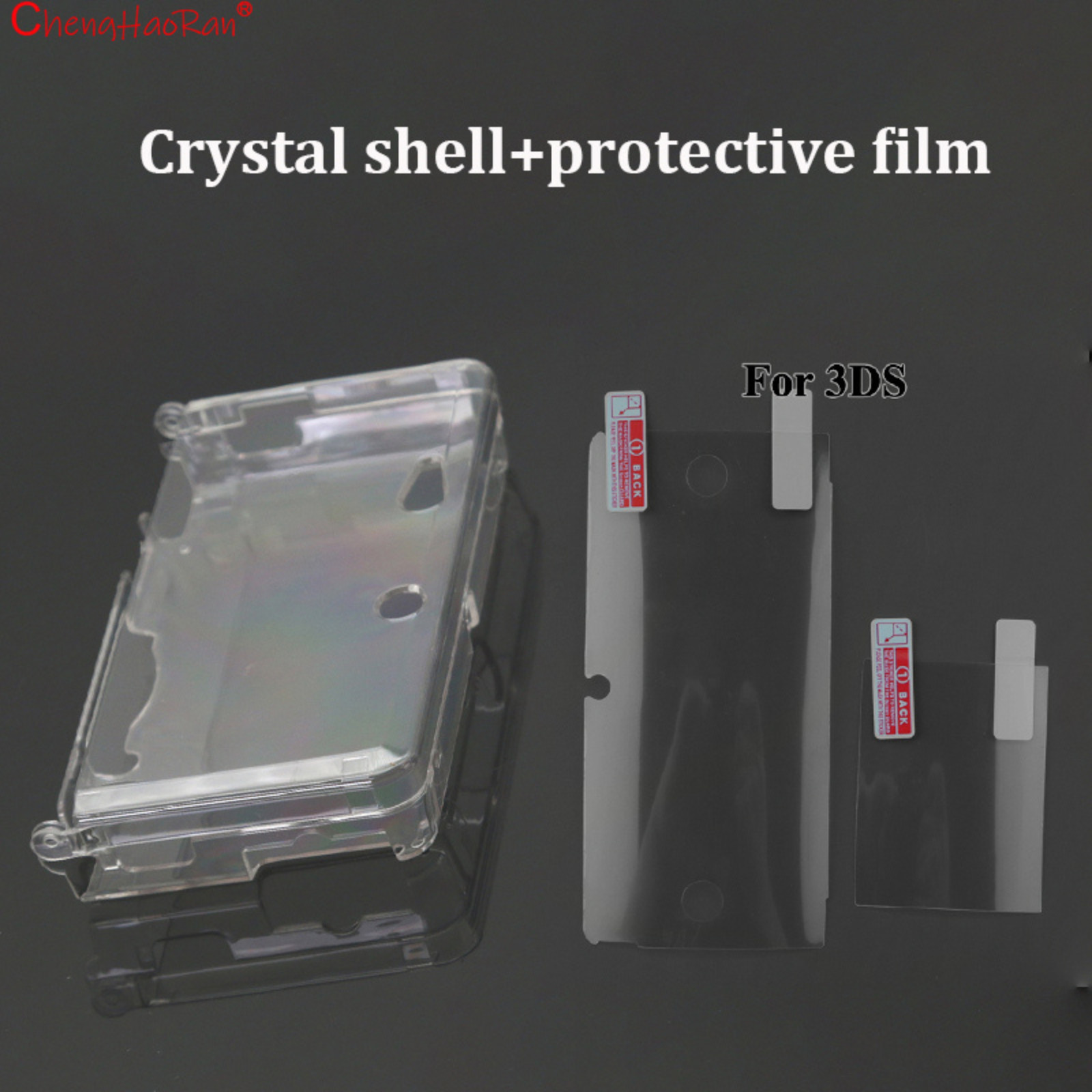 For Nintendo 3DS Clear Snap-on Plastic Crystal Hard Shell Case Protective Cover