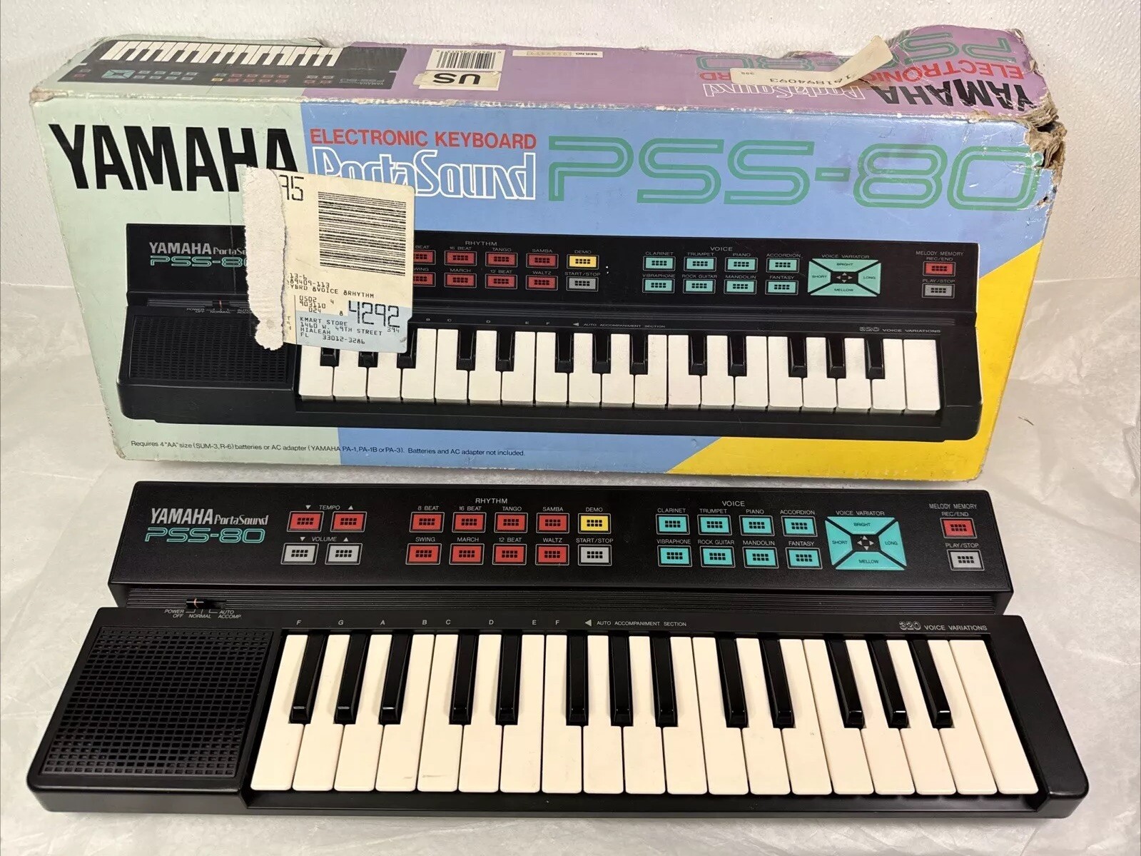 Yamaha PortaSound PSS-80 Electronic Keyboard Vintage Tested