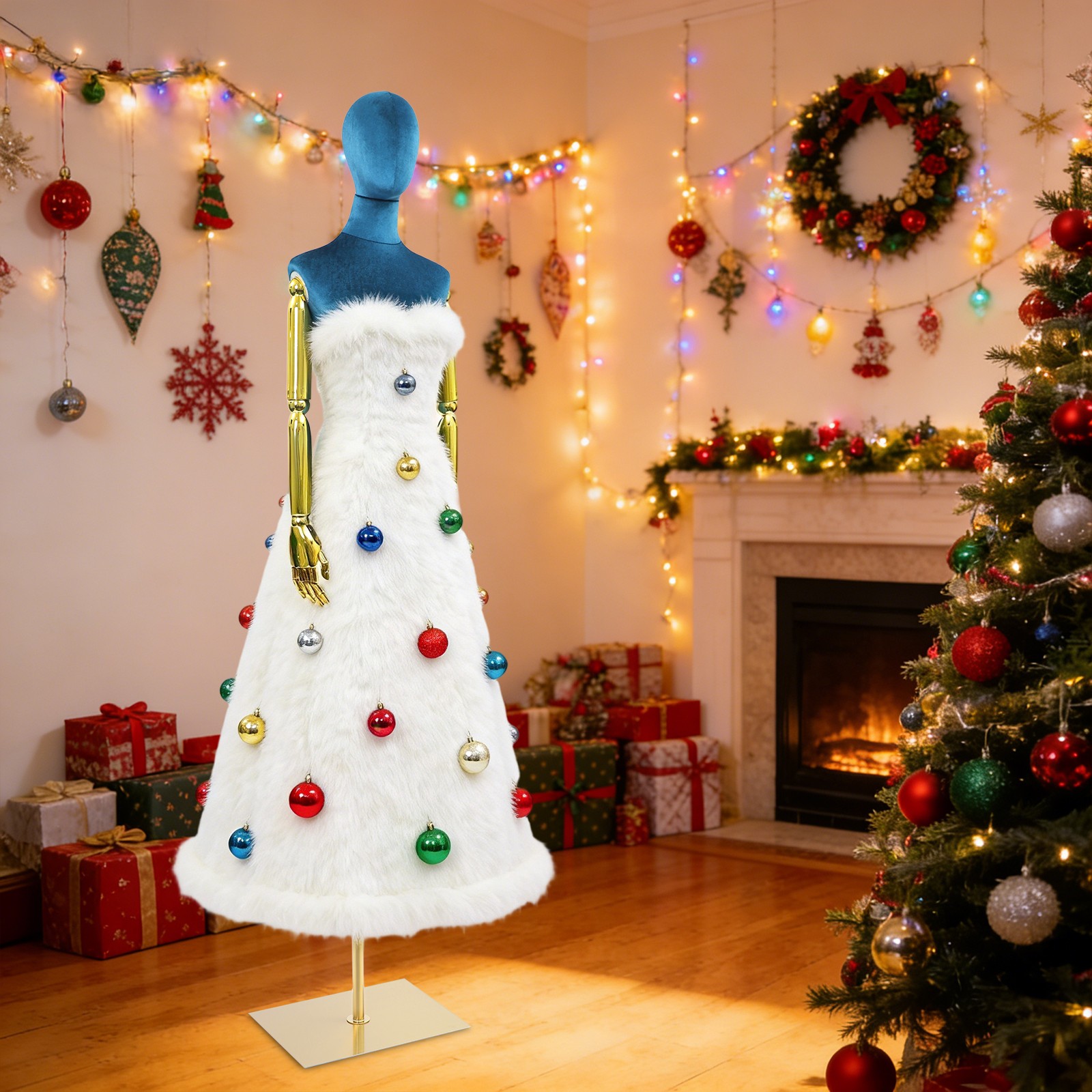Adult Female Mannequin Dress Form, Store Display Model for Dress Jewelry Display