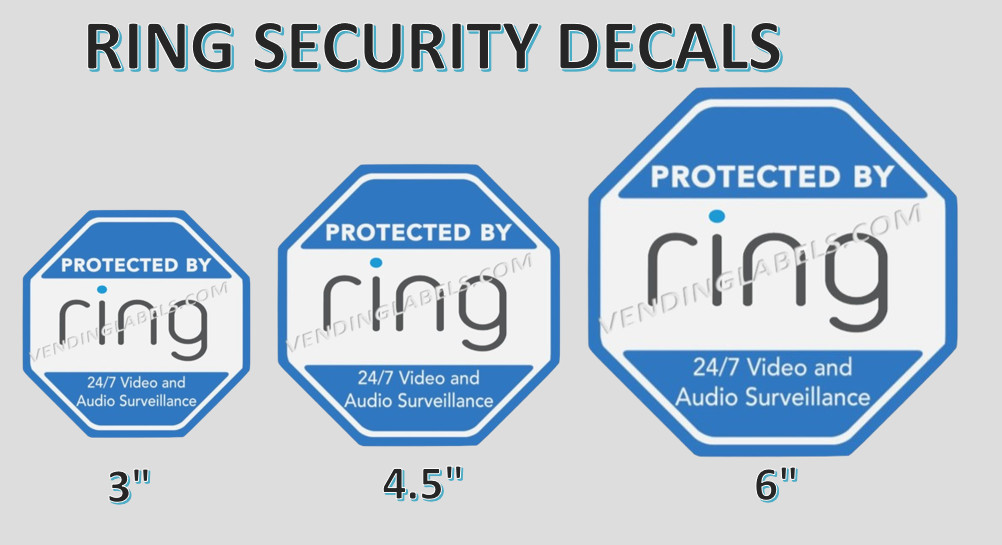 Ring Doorbell Decal Sticker Security Camera Door Window Decal