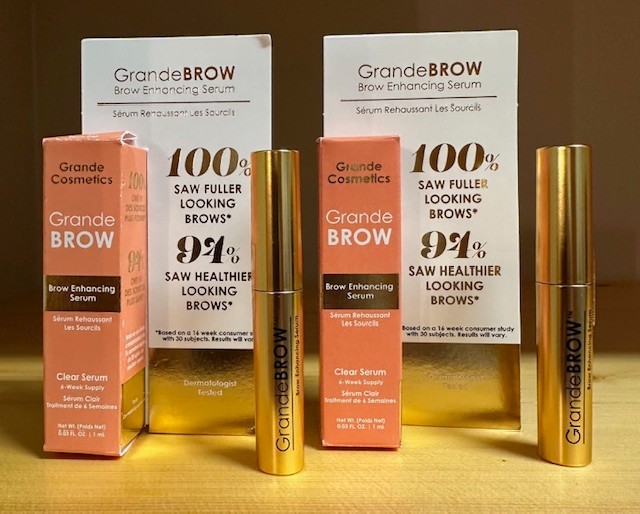 Lot of 2 Grande Cosmetics Brow Enhancing Serum - Travel Sz - 0.03 fl oz ea - NIB