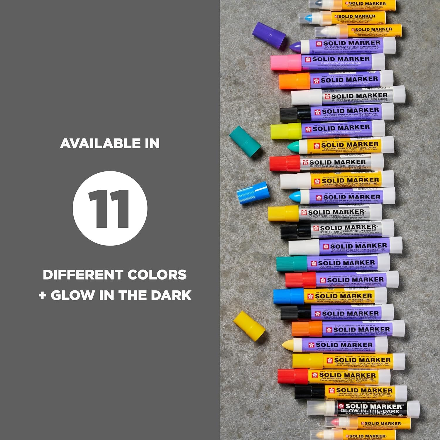 Sakura Solid Glow-In-The-Dark Paint Markers - Permanent Marker Paint Pens - Wind