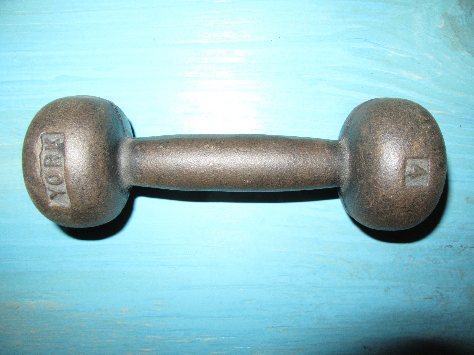 Vintage YORK 4 Pound Bun Dumbbell Single