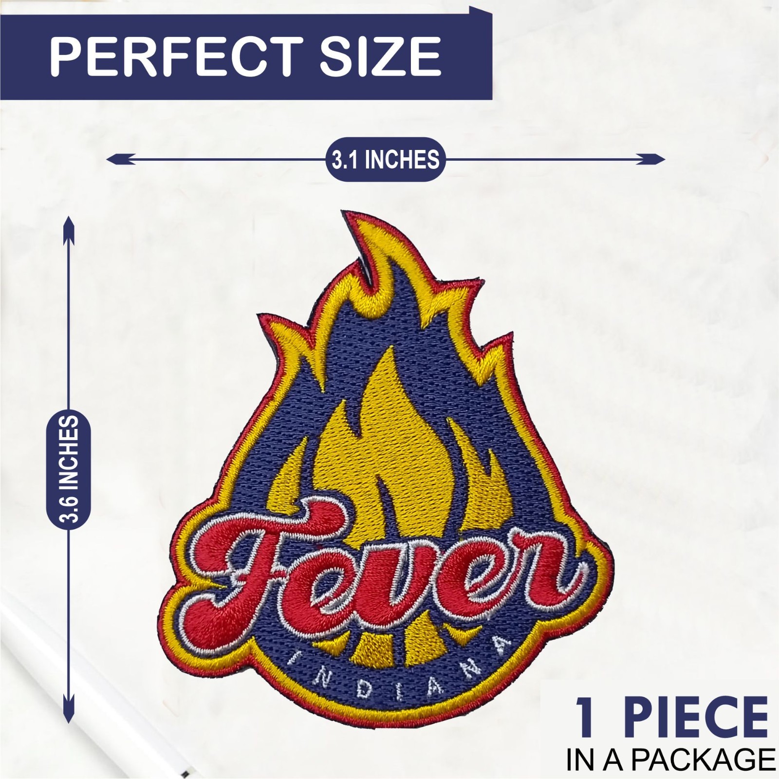 Indiana Fever WNBA Team Logo Iron On Patch - Sew Patch - Embroidered Patch