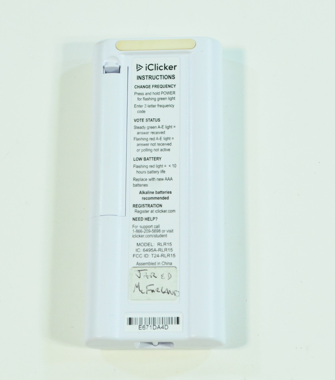 iClicker Plus + RLR15 Student Classroom Response System Remote Control i Clicker