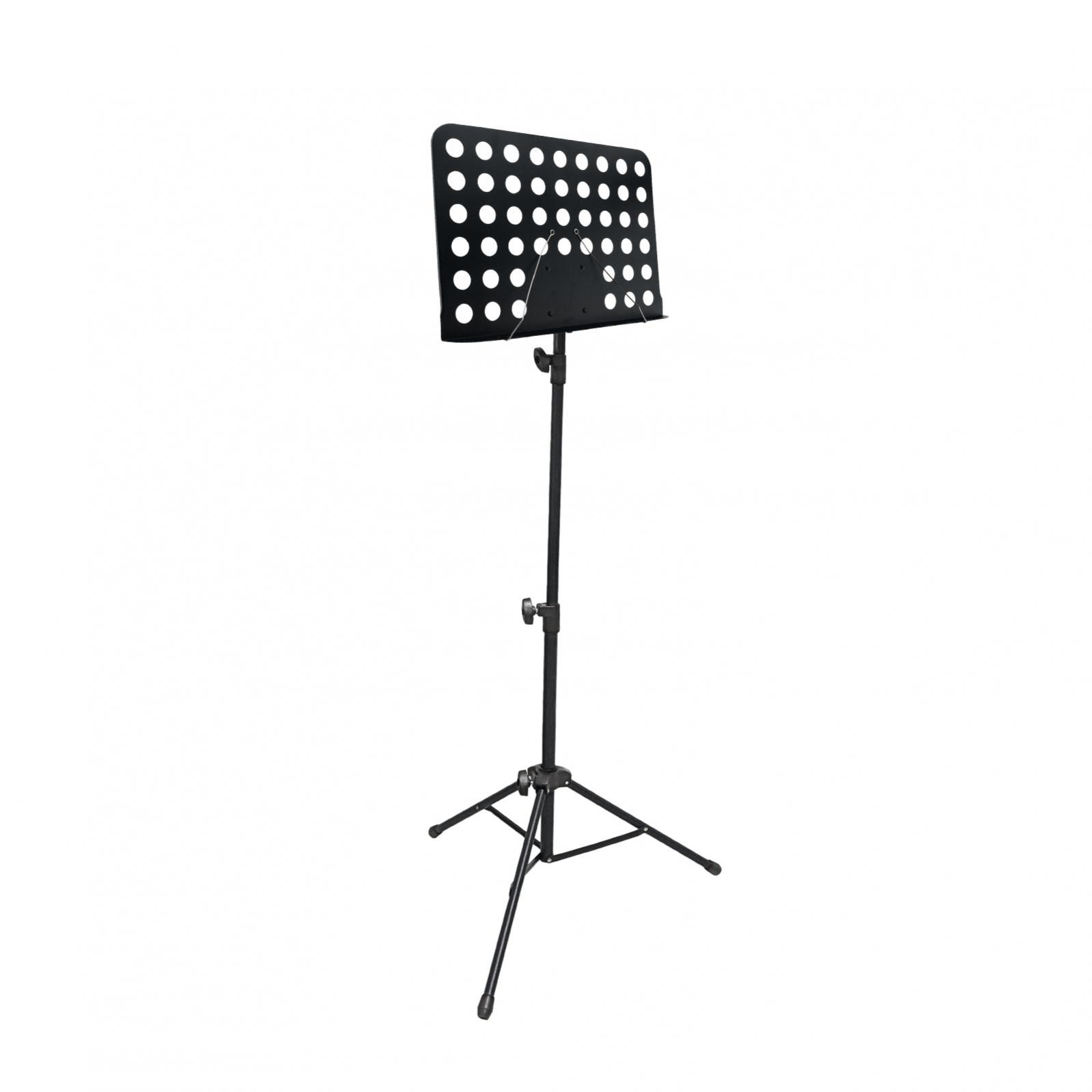 Black Foldable Height Adjustable Music Stand, 31.5-55.9 in, 360° Rotation