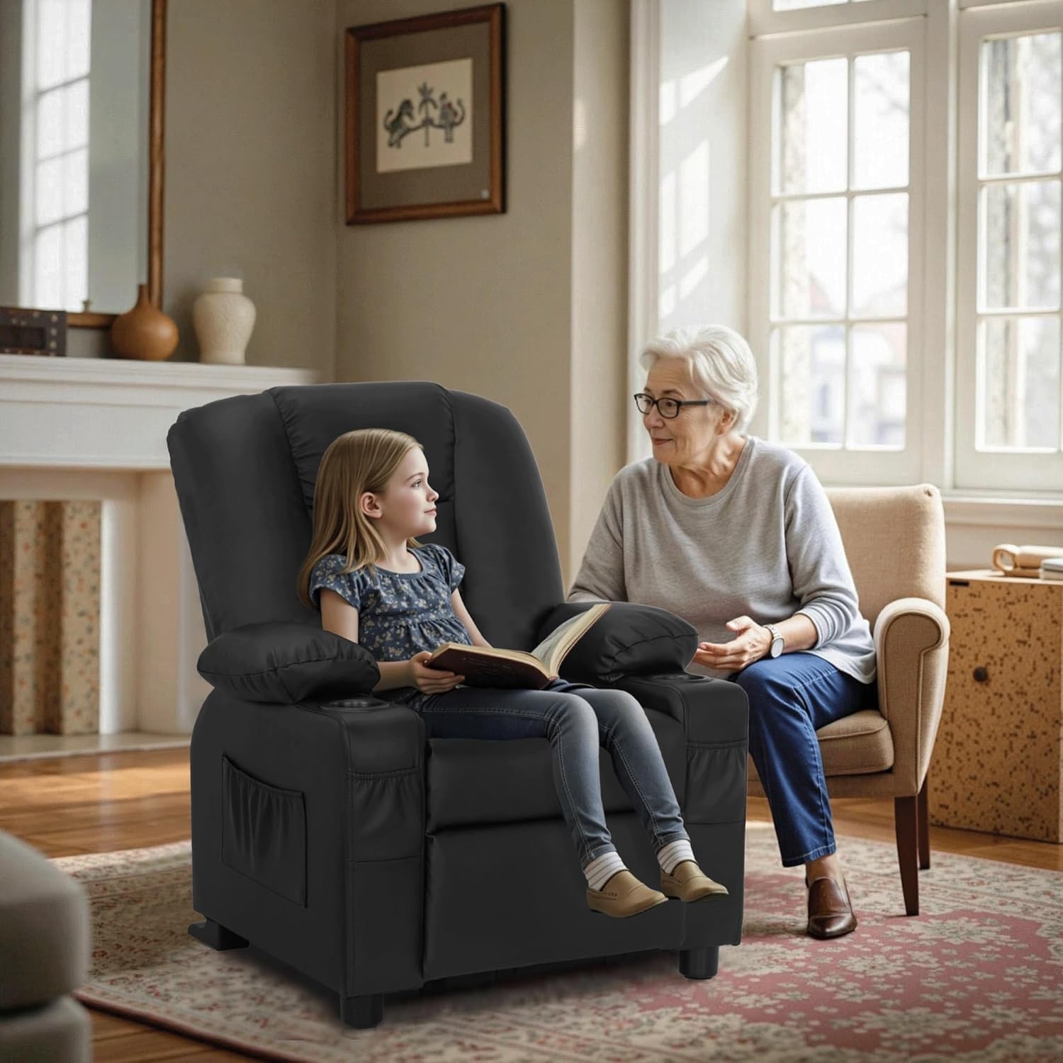 Big Kids Recliner for Ages 3+, Child Reclining Chair, Toddlers Recliner Sofa ...