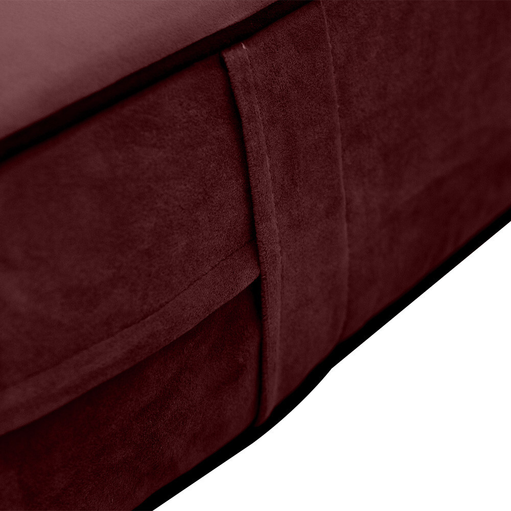 Model V3 Twin Velvet ContrastPipe Indoor Daybed Mattress Pillow AD368